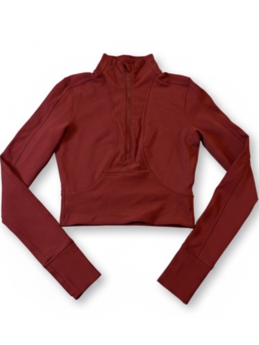 Lululemon Take It In Stride 1/2 Zip in Chianti